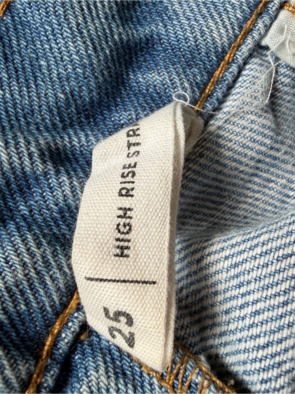 PacSun Boyfriend Jeans Women 25 Blue Like New Distressed High Rise Button Fly - Picture 5 of 5